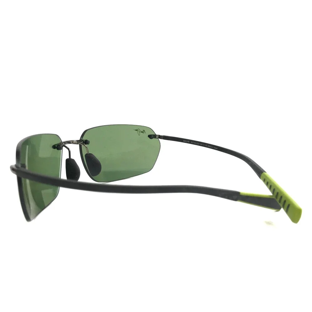 Maui Jim Sunglasses ALAKAI MJ743-02D Gunmetal Frames with Green Maui HT Lenses